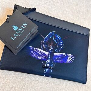 Lanvin Small Pouch Nylon Print Flying Lobster